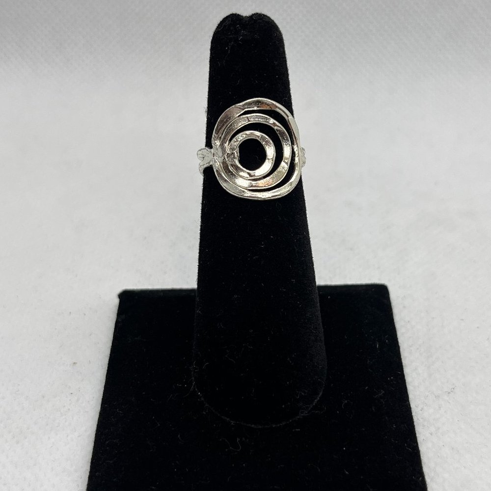 Three Concentric Circles Silver Ring